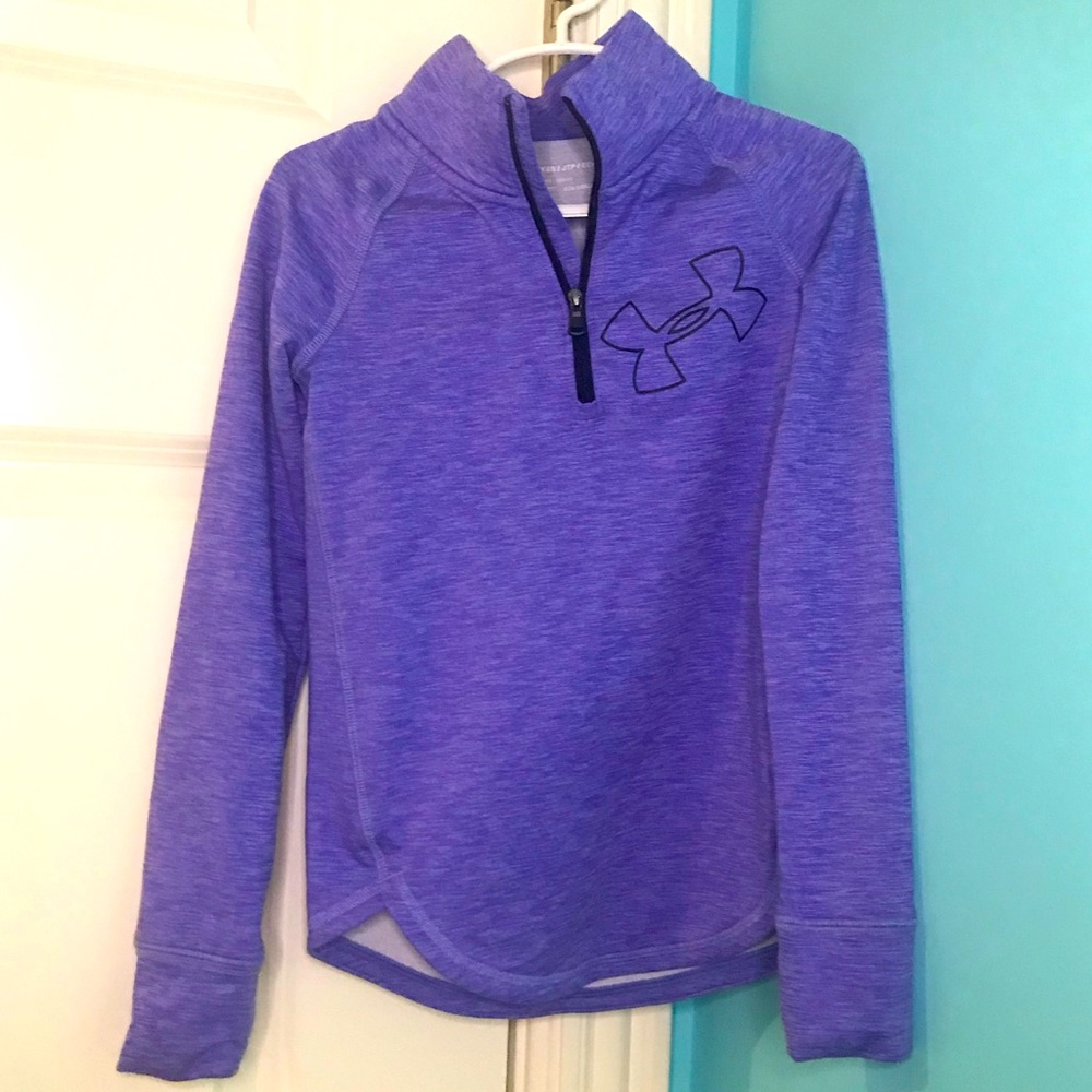 pretty purple under amour girls quarter zip